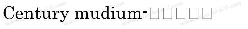 Century mudium字体转换